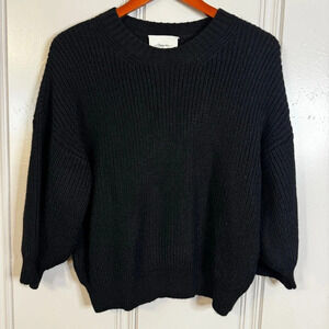 3.1 PHILLIP LIM‎ Saddie Black Puff Sleeve Wool Mohair Sweater size Small